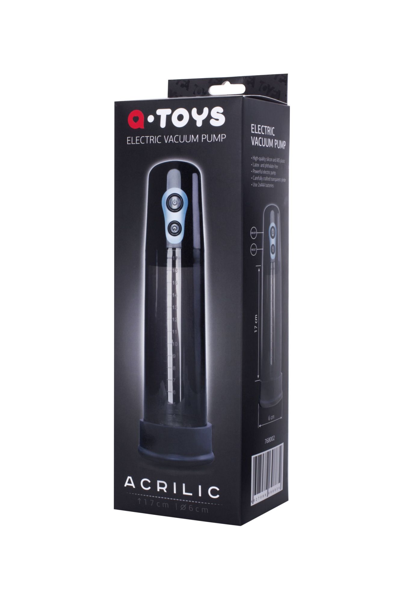 помпа для пениса toyfa  a-toys acrilic, силикон, чёрный, 26 см в Сочи