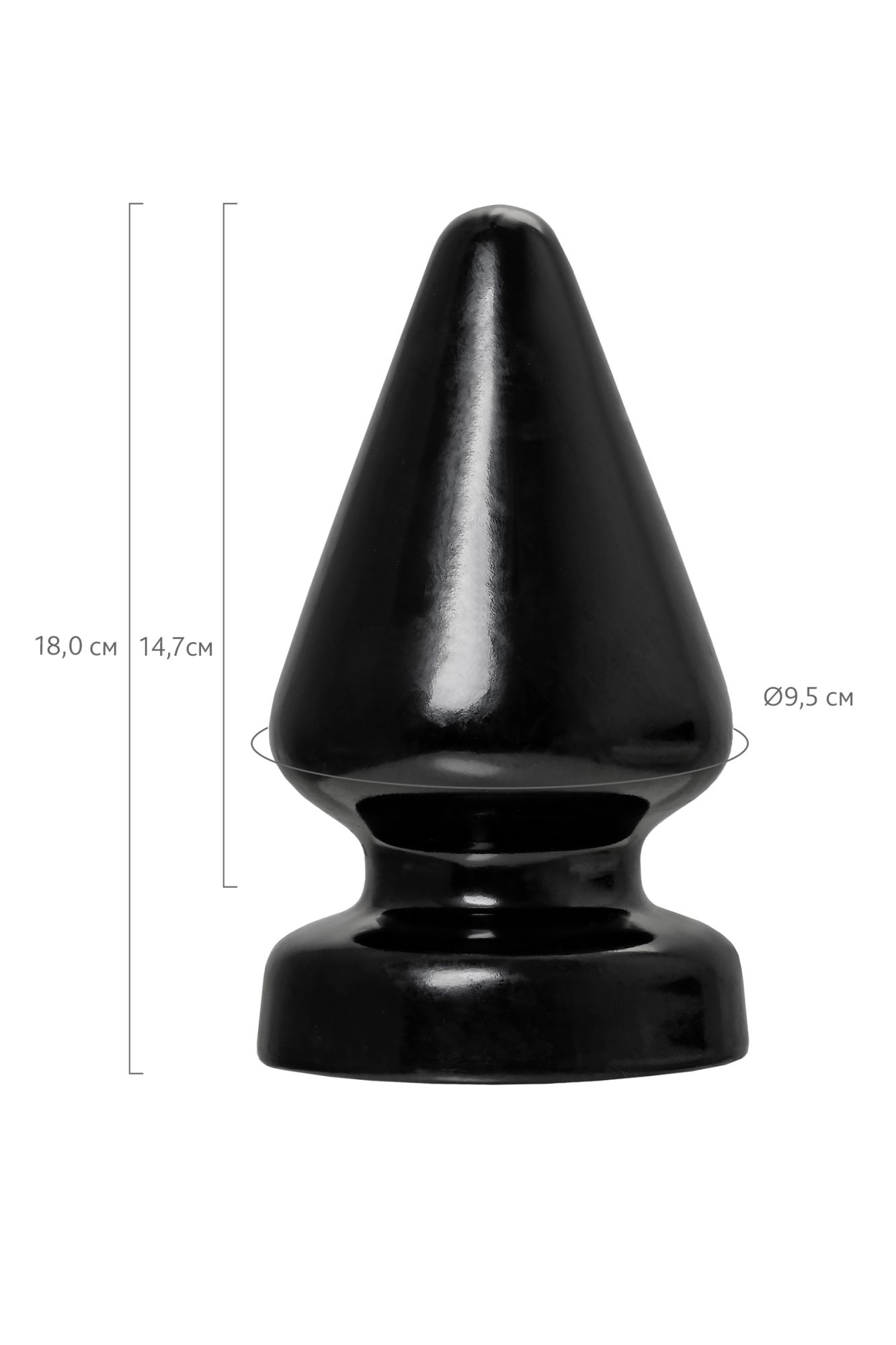 анальная втулка toyfa popo pleasure draco α, pvc, черная, 18 см, ø 9,5 см в Сочи