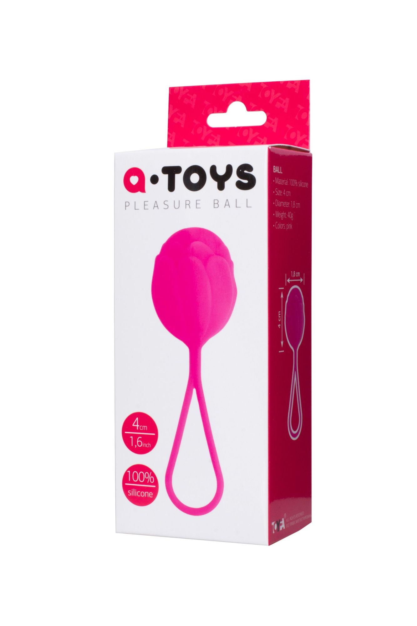 вагинальные шарики toyfa  a-toys rosi, силикон, розовый, 10,5 см в Сочи