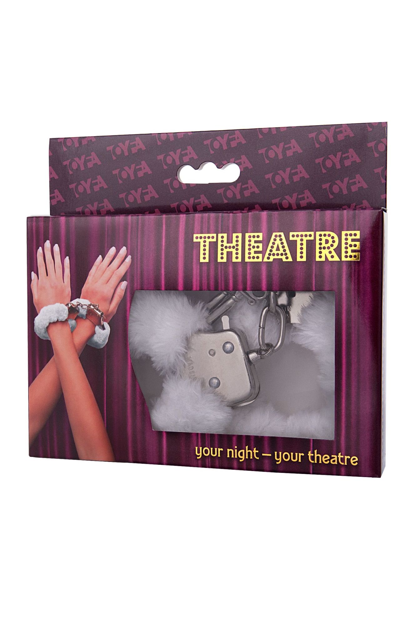 наручники toyfa theatre, меховые, белые, 28 см в Сочи
