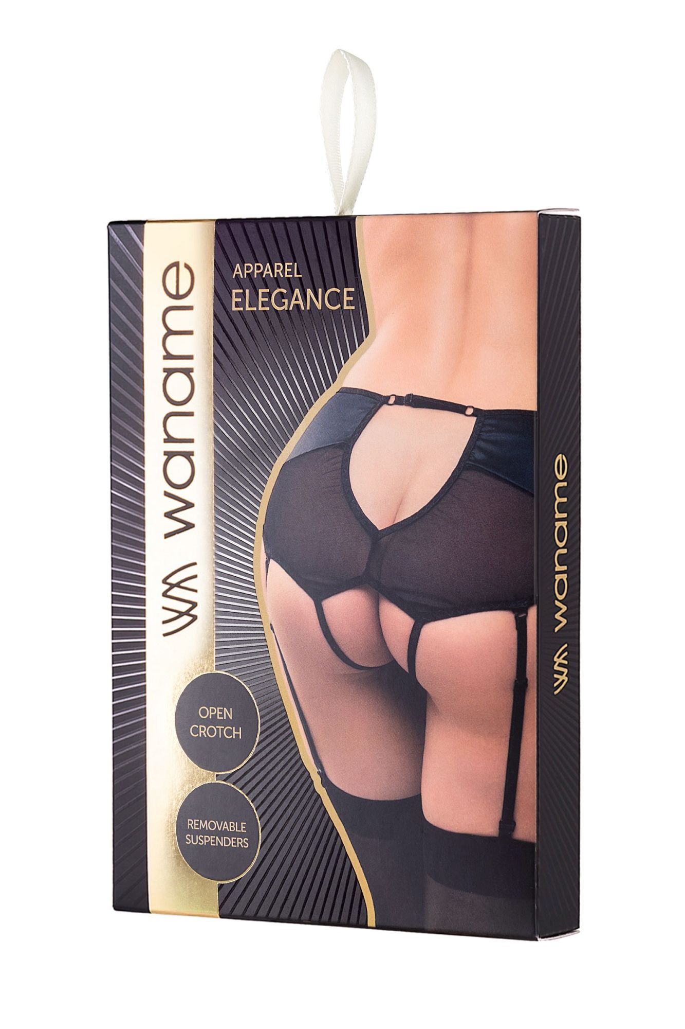 Эротическое эротические трусики-пояс для чулок waname elegance с высокой посадкой, черные 42-44 в Сочи