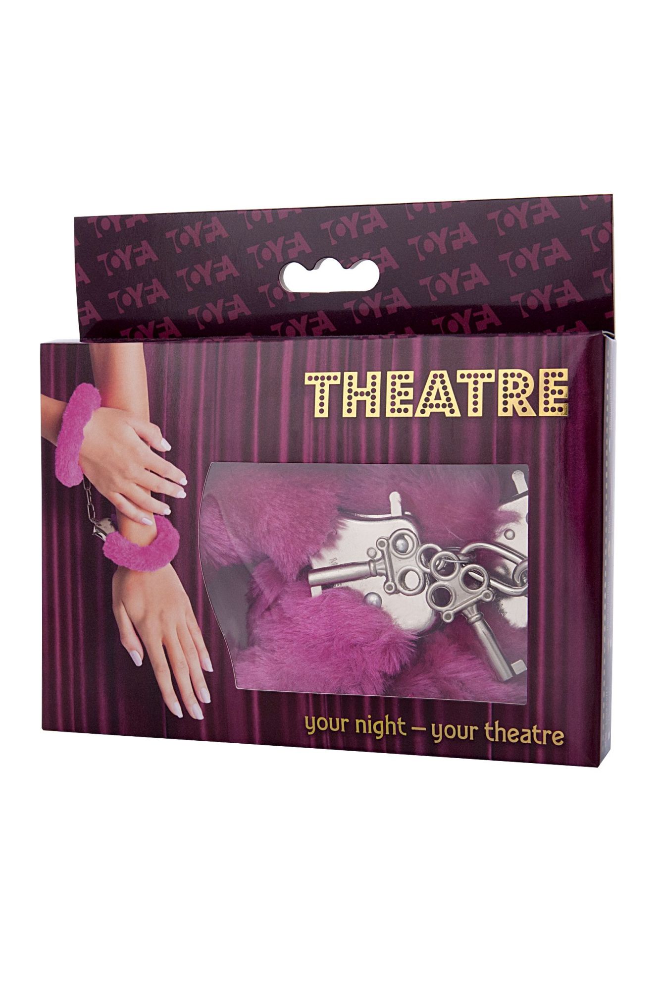 наручники toyfa theatre, меховые, розовые, 28 см в Сочи