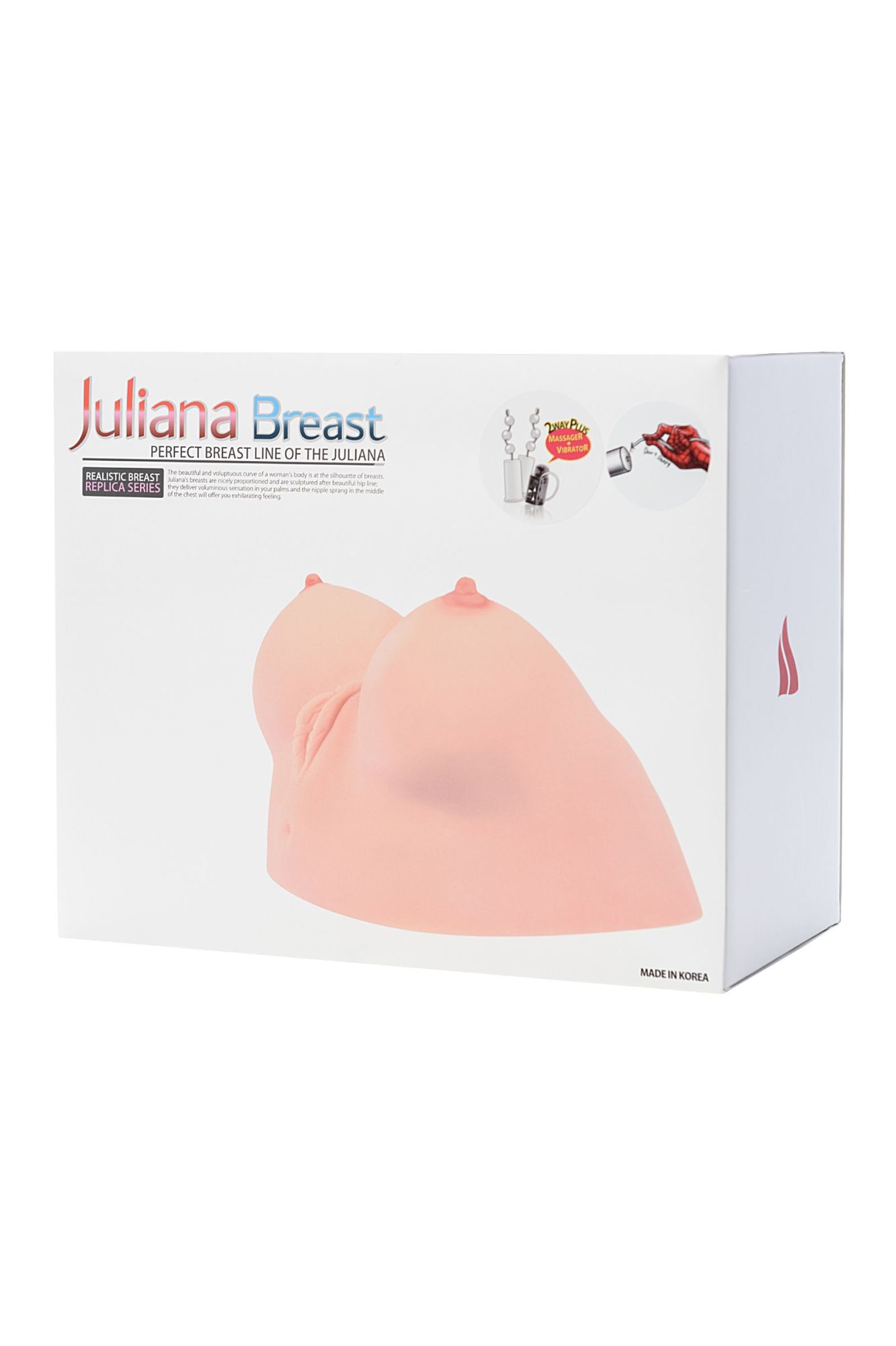 мастурбатор реалистичный kokos juliana breast с вибрацией и ротацией, tpr, телесный, 20 см в Сочи