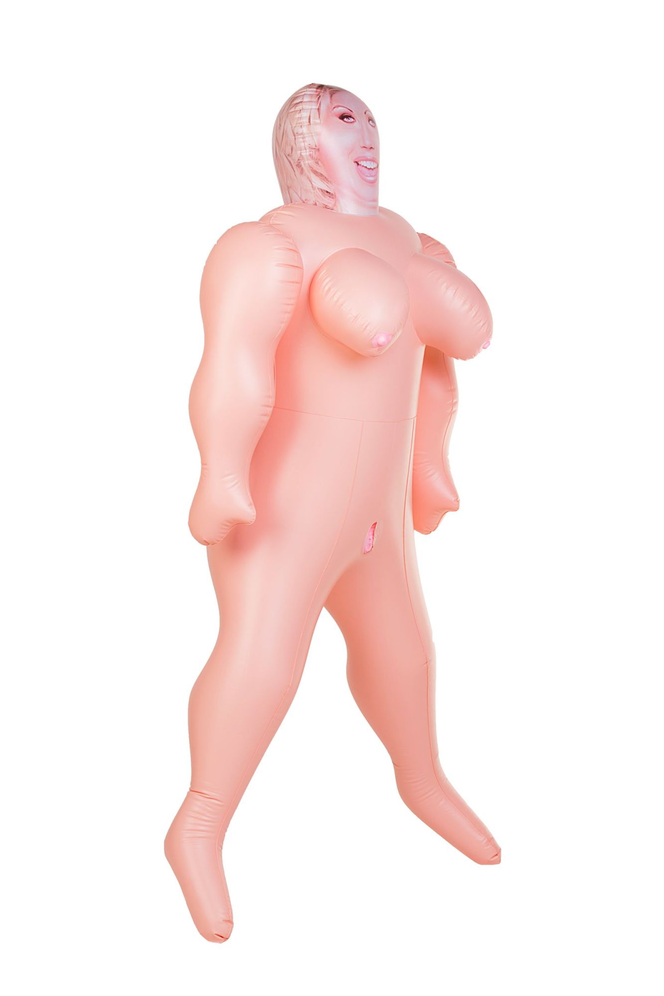 кукла надувная dolls-x by toyfa isabella, толстушка, с двумя отверстиями, блондинка, 160 см в Сочи