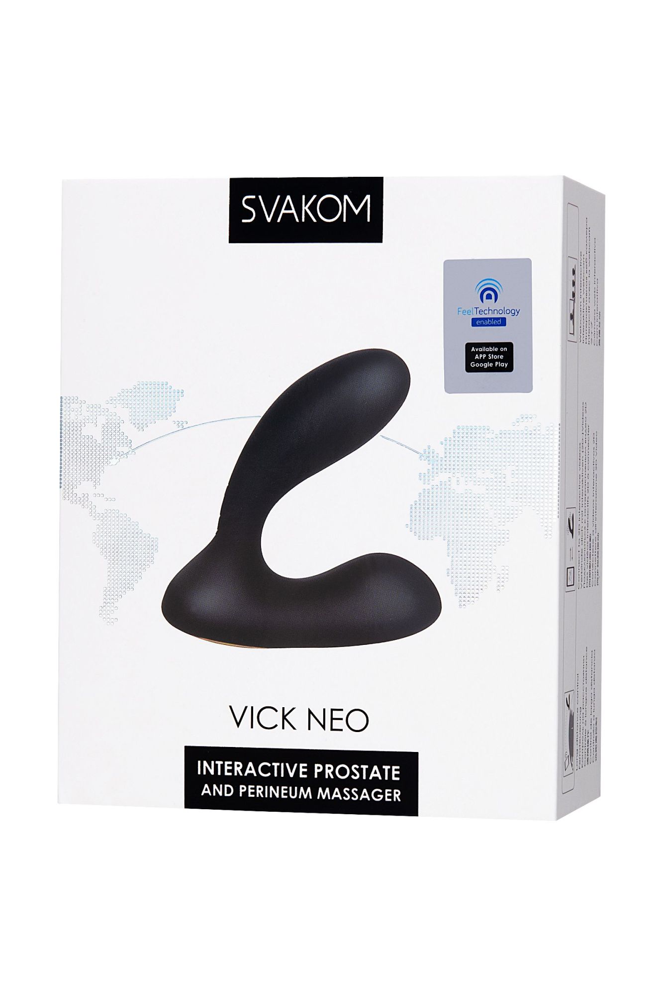 стимулятор простаты svakom vick neo, силикон, чёрный, 10 см в Сочи