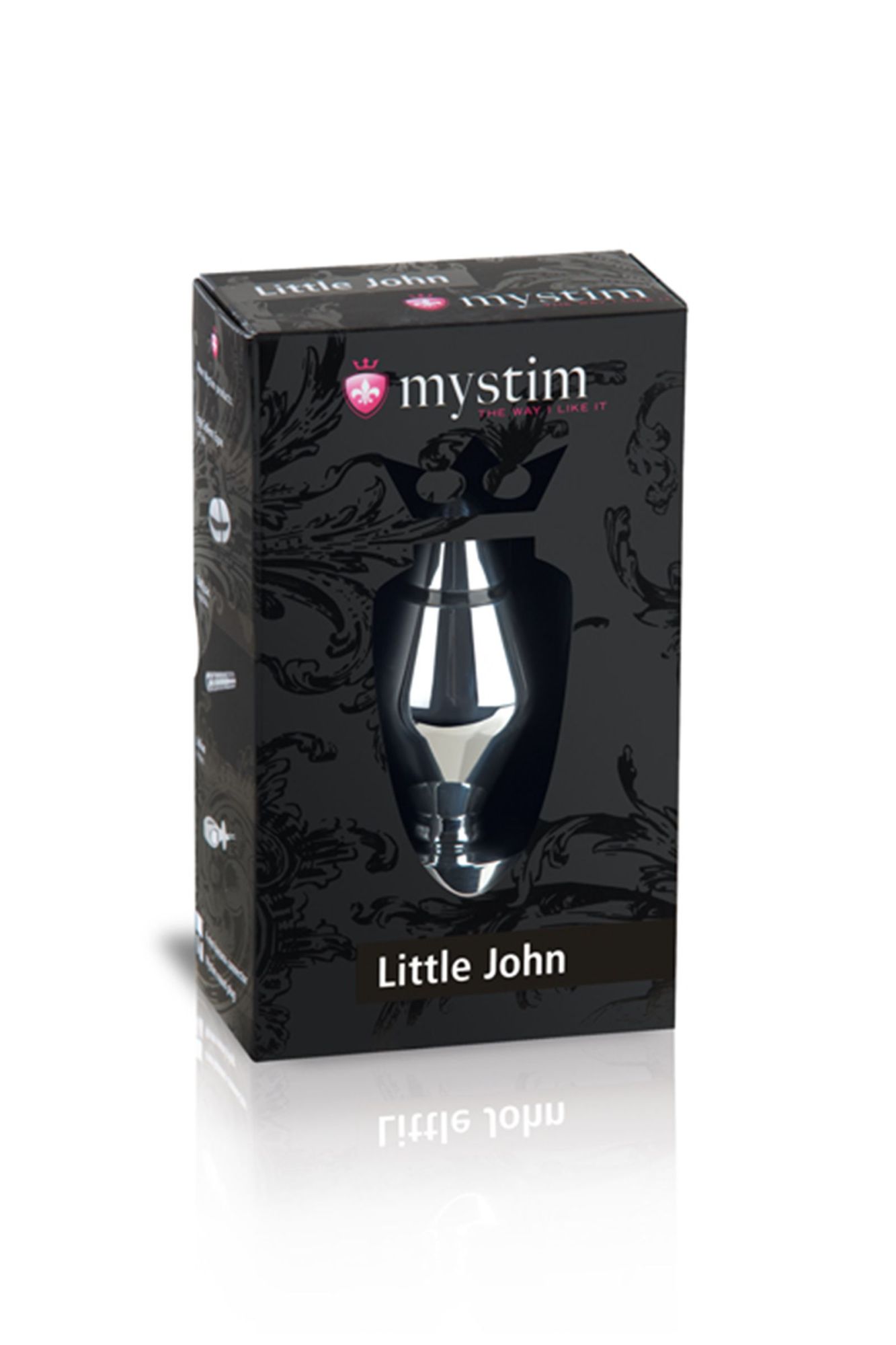 анальная пробка mystim little john s, электростимуляция, хирургическая сталь, серебряная, 9 см, ø 3, в Сочи