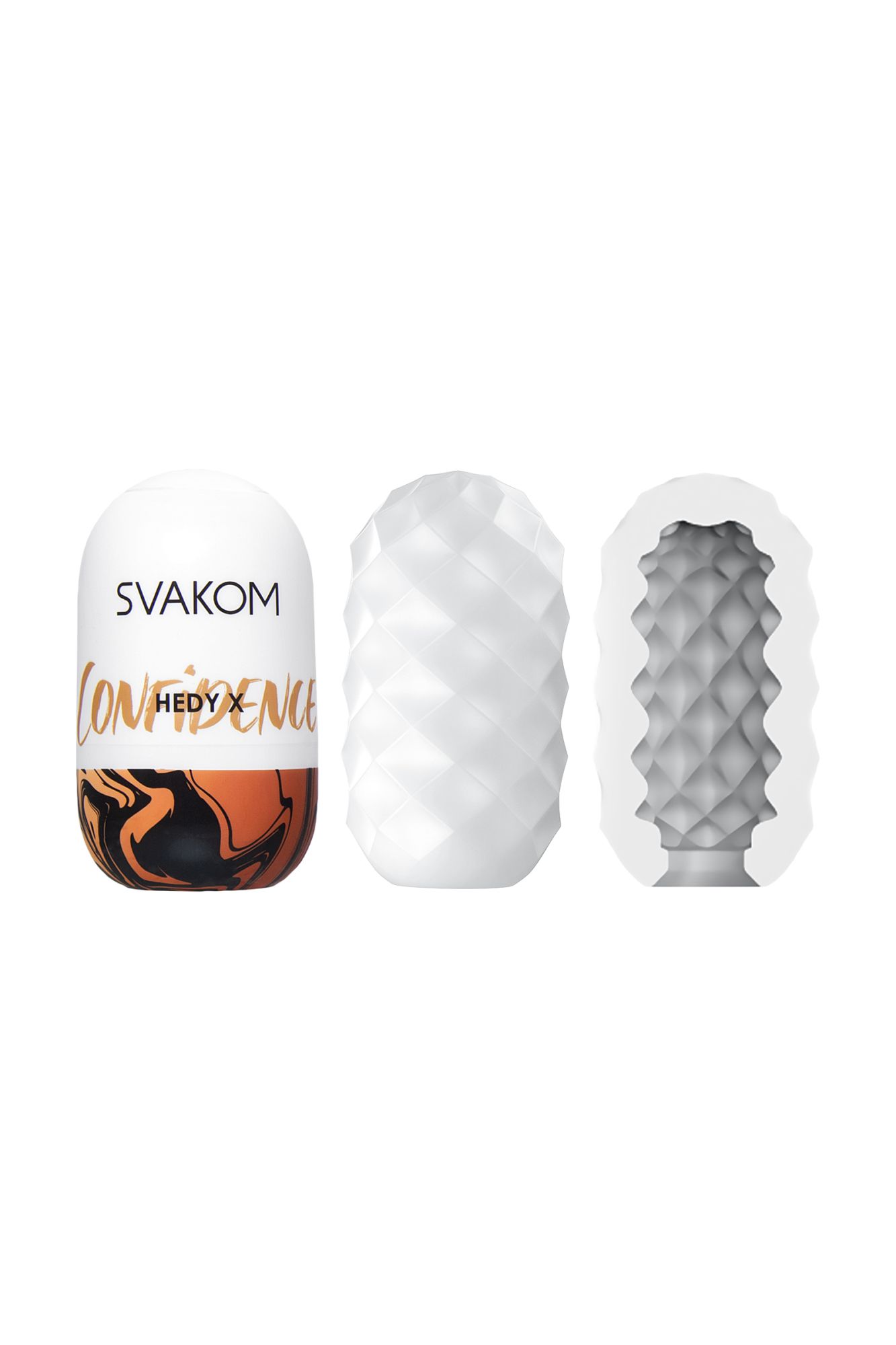 набор мастурбаторов нереалистичных svakom hedy x5 mixed (5 шт.), tpe, белый, 9 см в Сочи