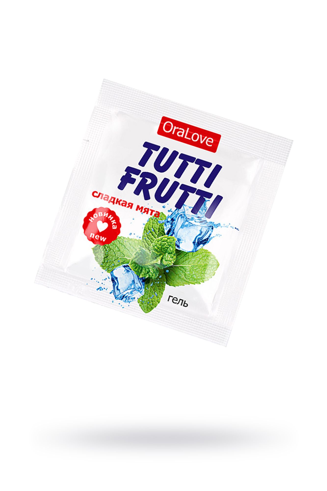 съедобная гель-смазка tutti-frutti для орального секса со вкусом сладкой мяты 4г по 20 шт в упаковке в Сочи