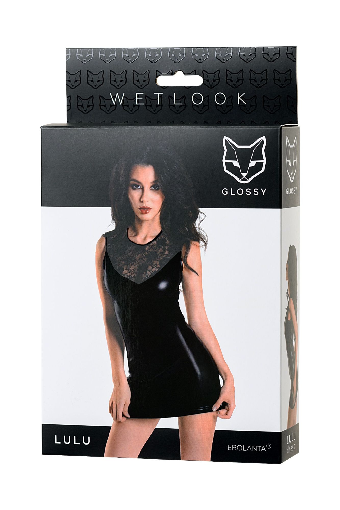 Эротическое платье glossy lulu из материала wetlook, черное, s в Сочи