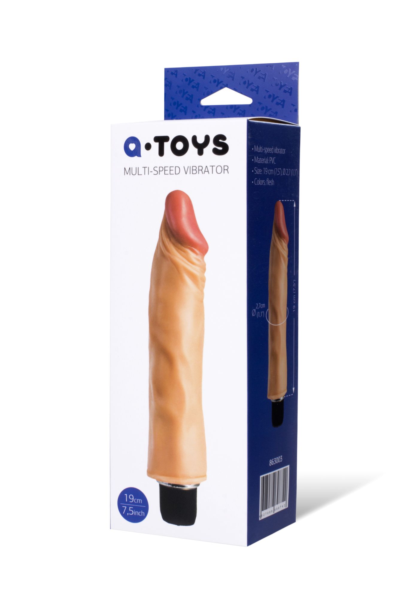 реалистичный вибратор toyfa  a-toys, pvc, телесный, 21 см в Сочи