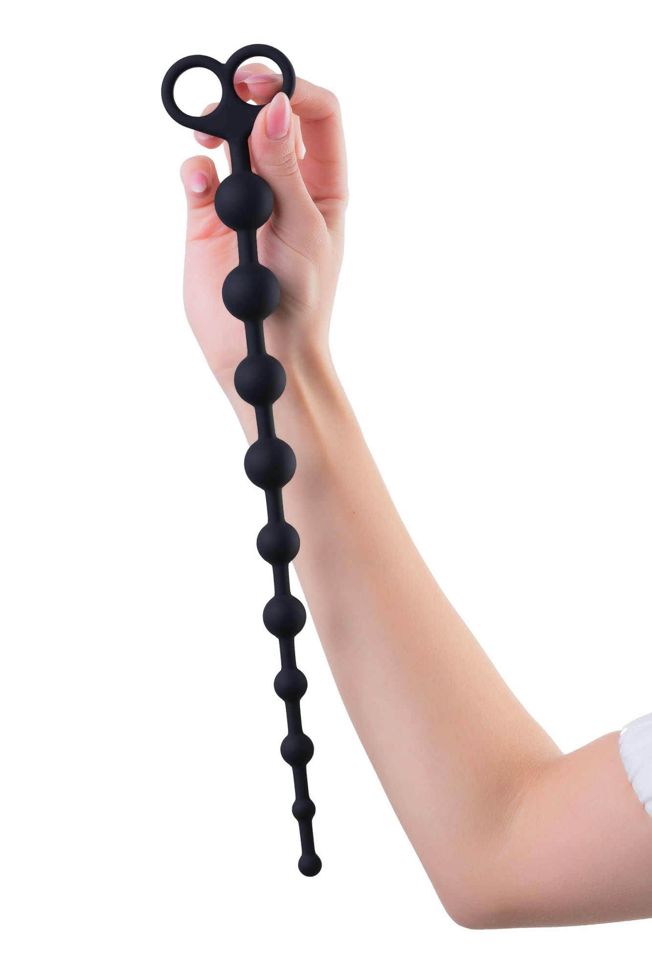 анальные бусы toyfa popo pleasure cephei, водонепроницаемые, силикон, черные, 33,5 см, ø 2,4 см в Сочи