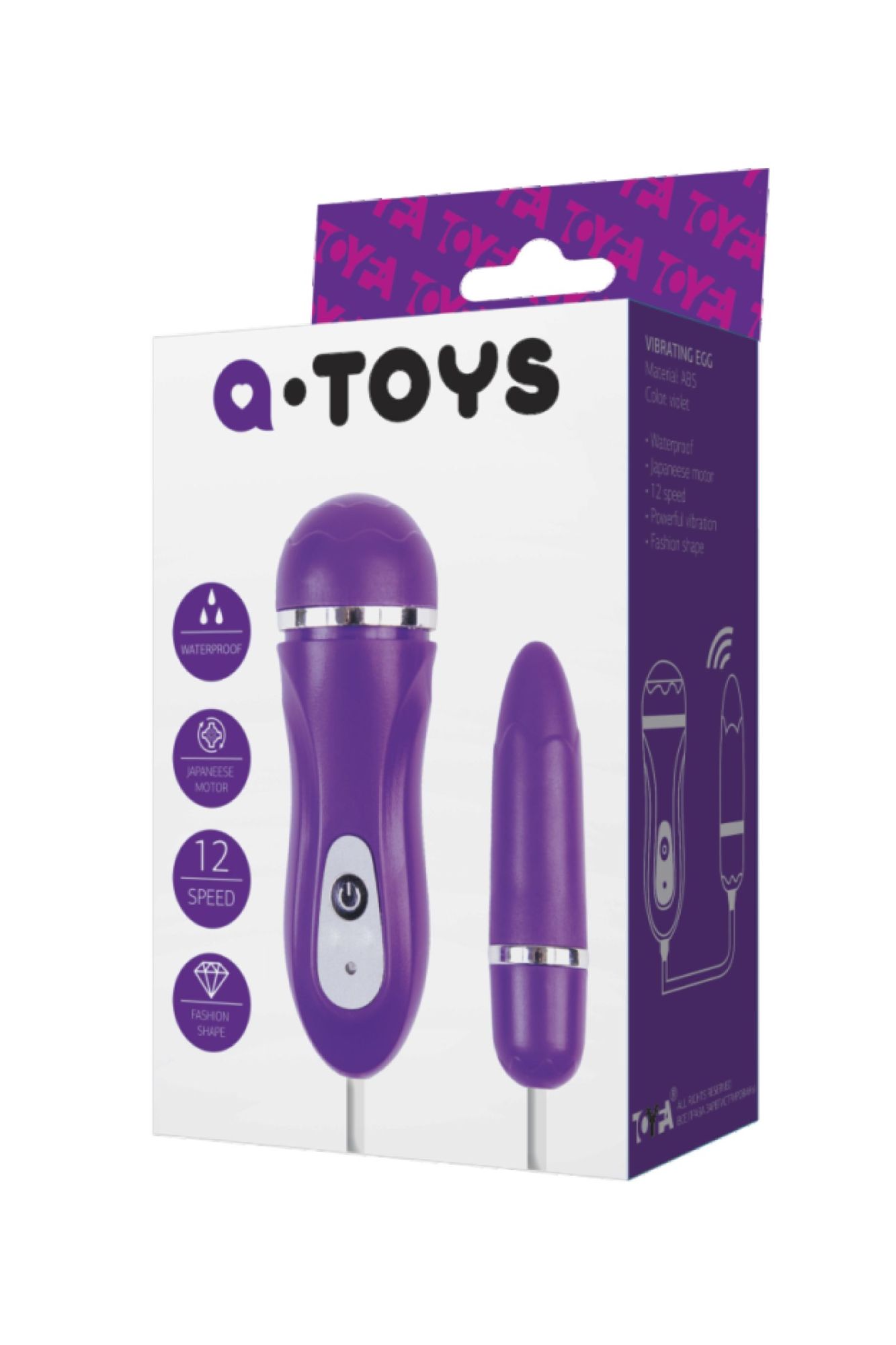 виброяйцо toyfa a-toys pelly, фиолетовое в Сочи