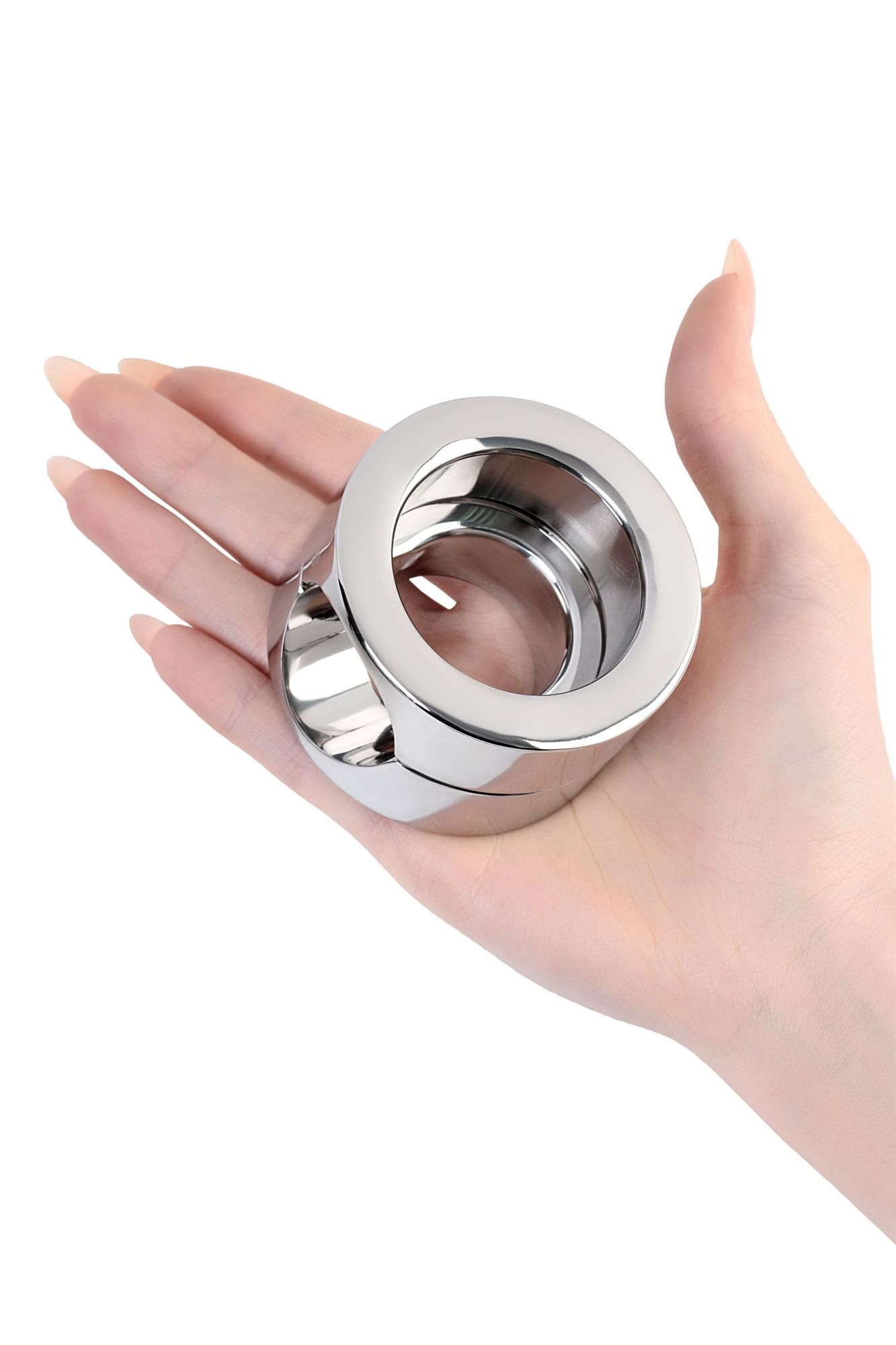утяжелитель на пенис и мошонку toyfa metal, серебряный в Сочи