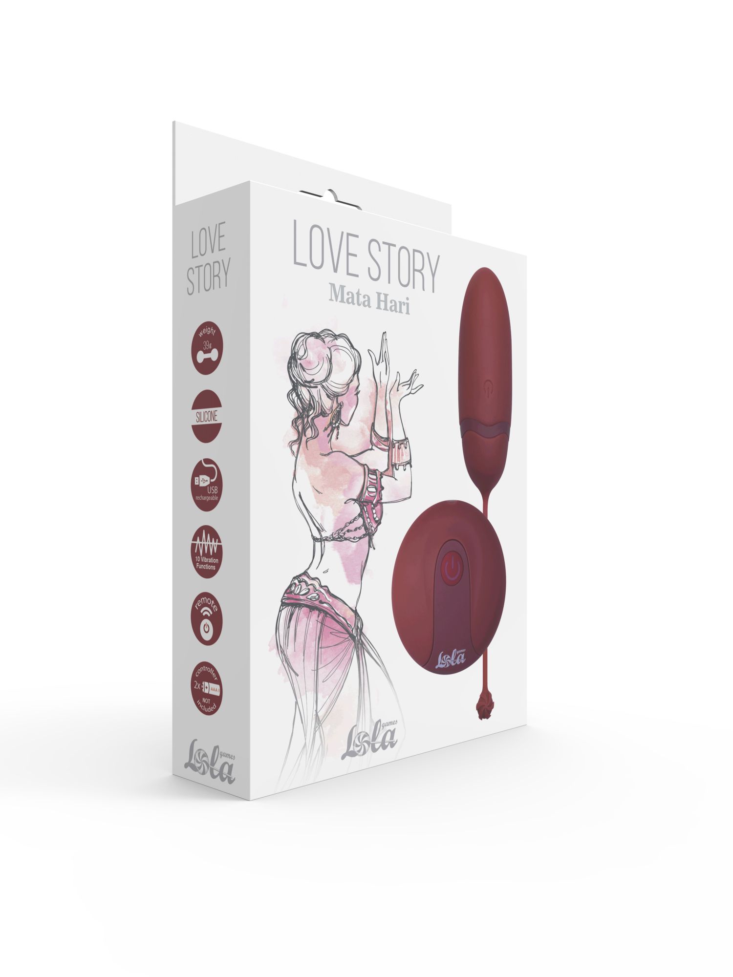 виброяйцо на пульте управления love story mata hari wine red 1800-03lola в Сочи