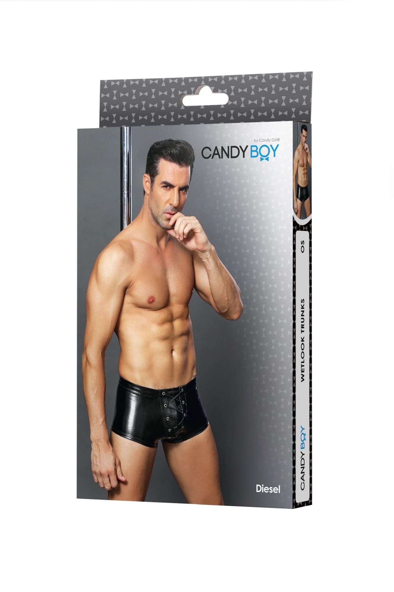 Эротическое боксеры wetlook candy boy diesel с шнуровкой, черные, os в Сочи