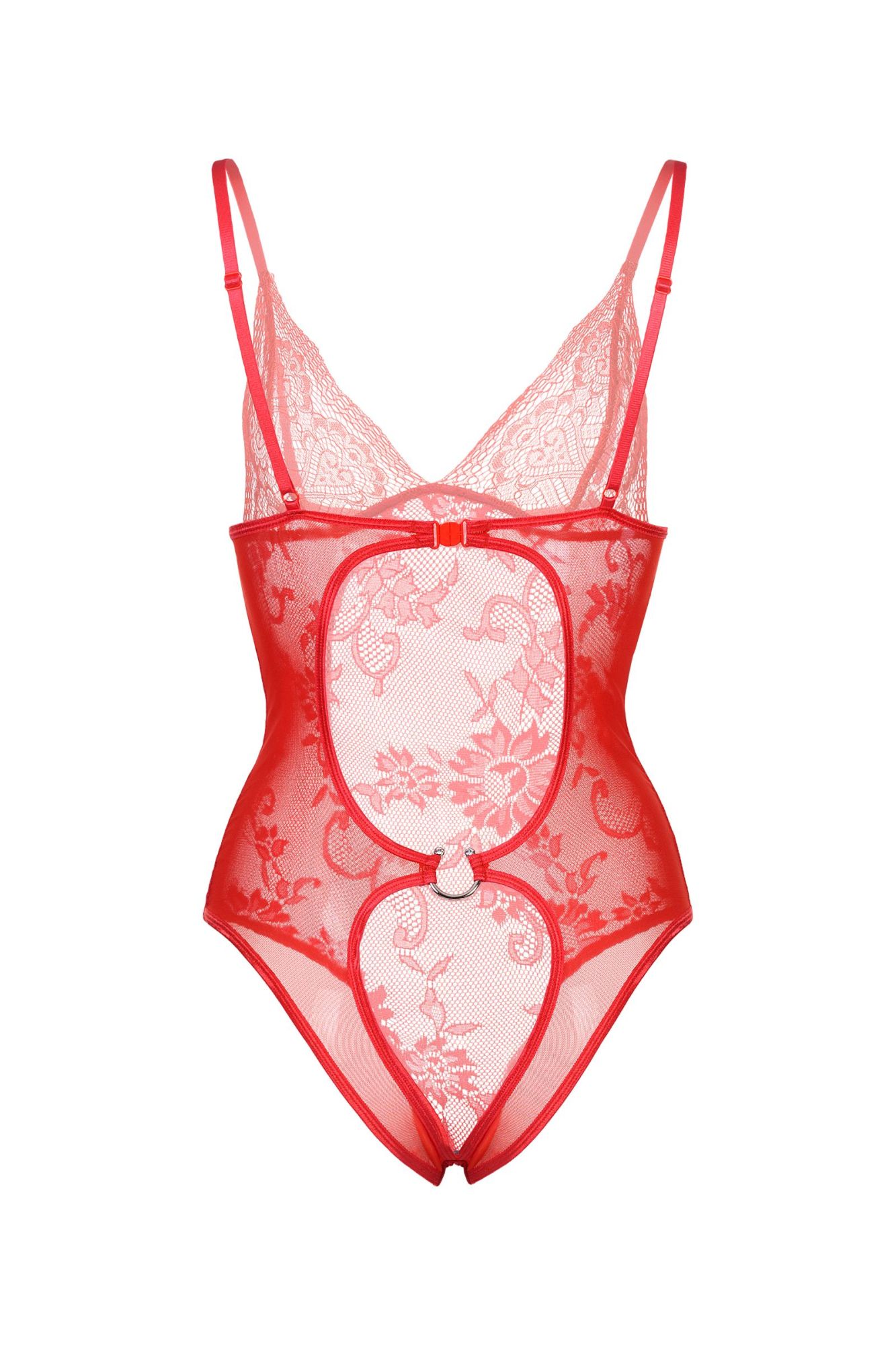 Эротическое боди candy girl c интимным доступом, красное, os в Сочи