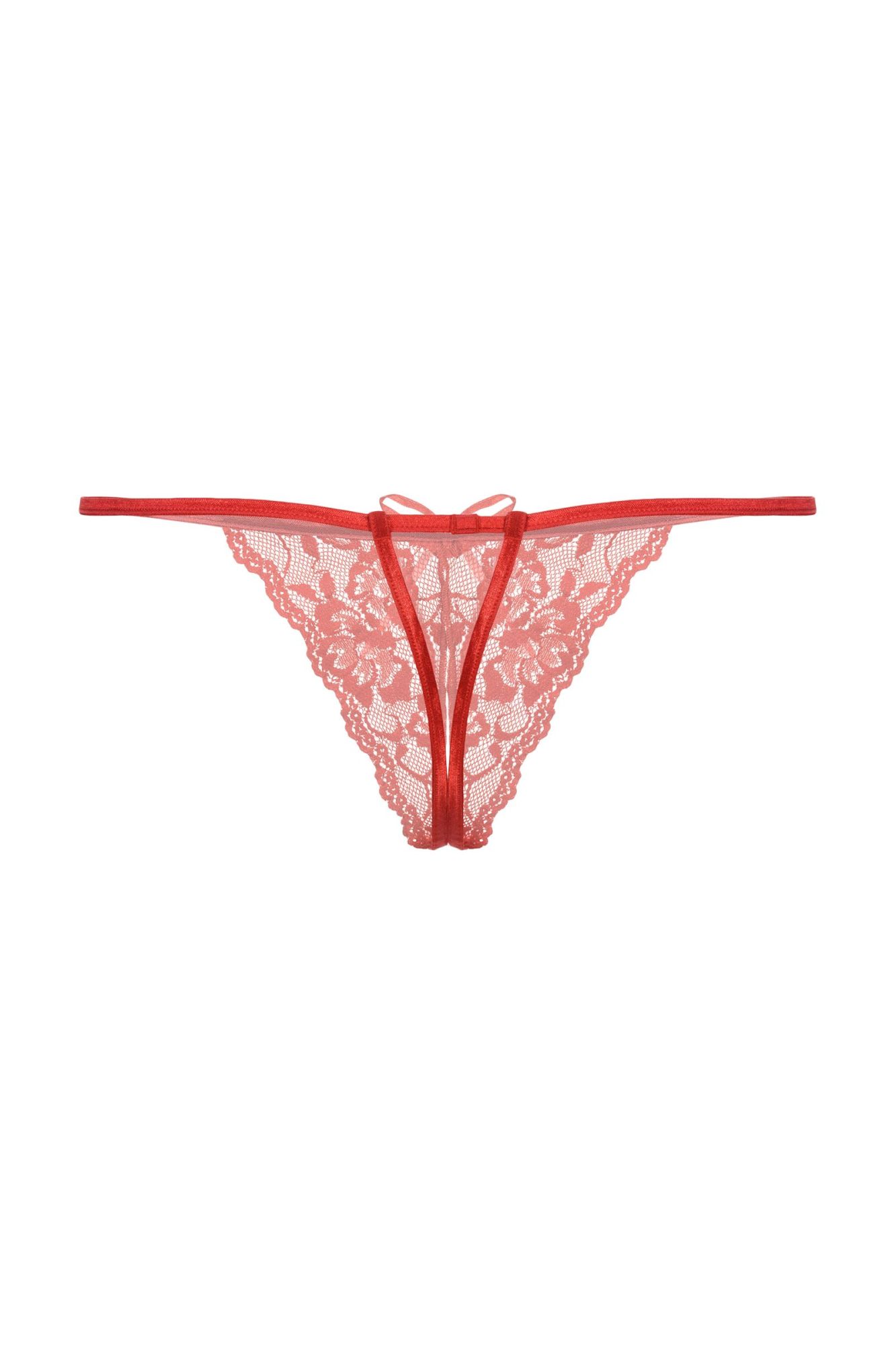 Эротическое стринги открытые кружевные softline collection, красный, s/l в Сочи