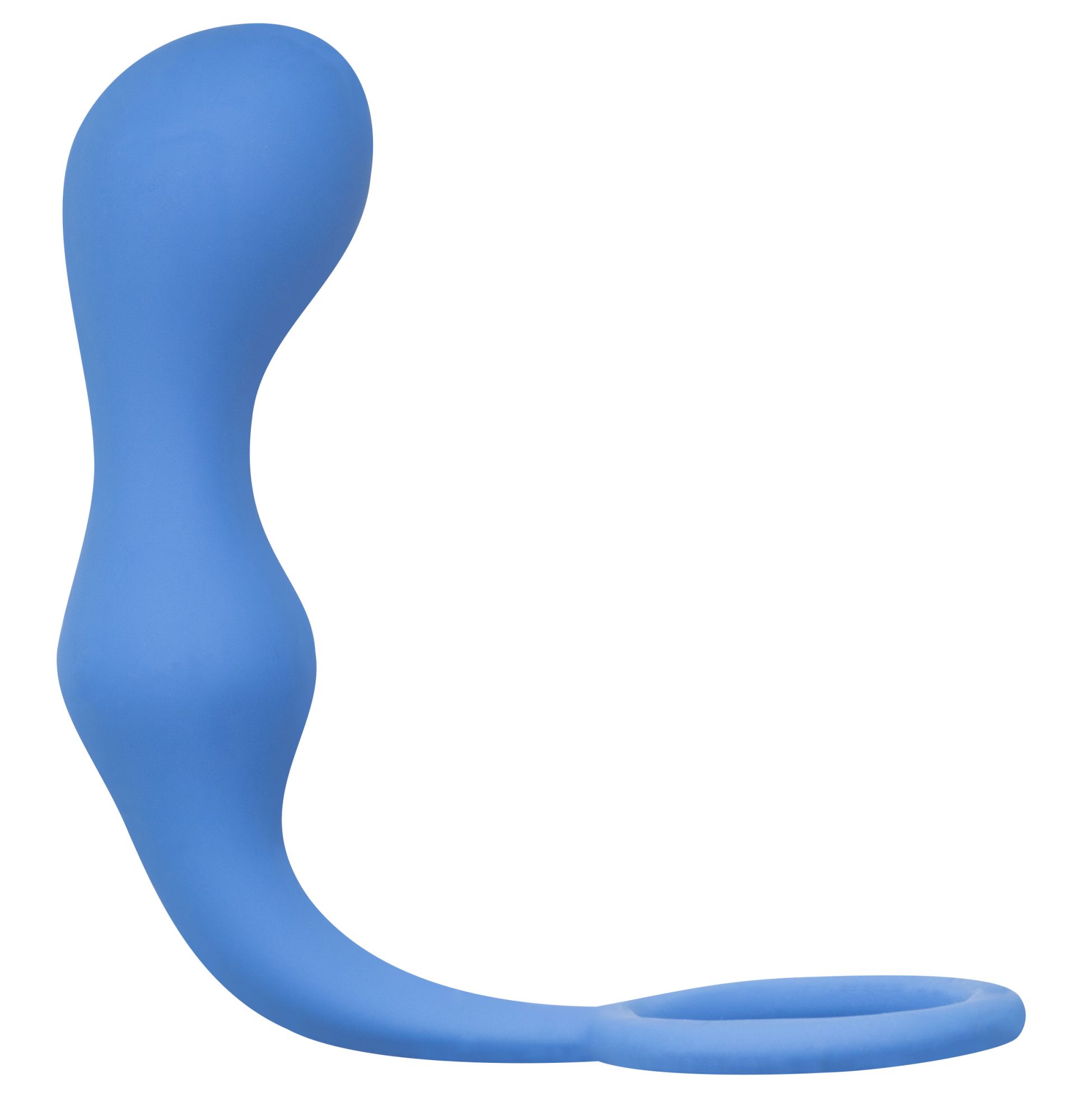эрекционное кольцо с анальной пробкой double pleasure anal plug blue  4217-03lola в Сочи