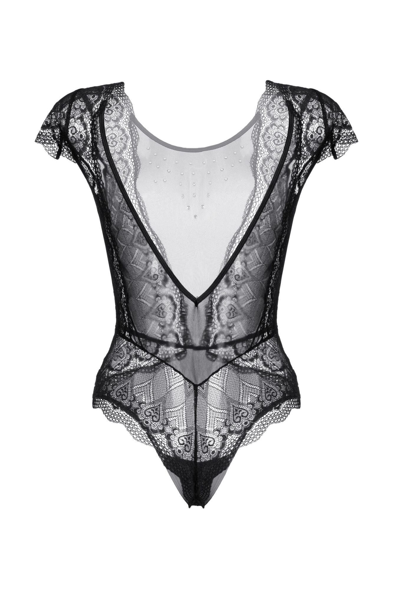 Эротическое боди со стразами candy girl delight, черное, xl в Сочи