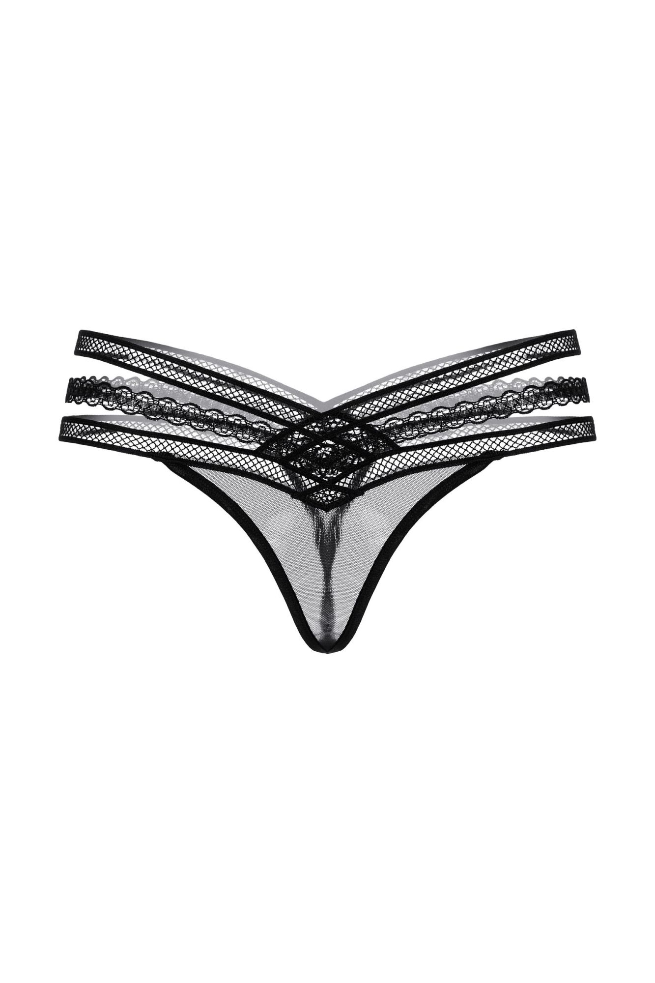 Эротическое стринги с ажурной резинкой softline collection, черный, m/l в Сочи