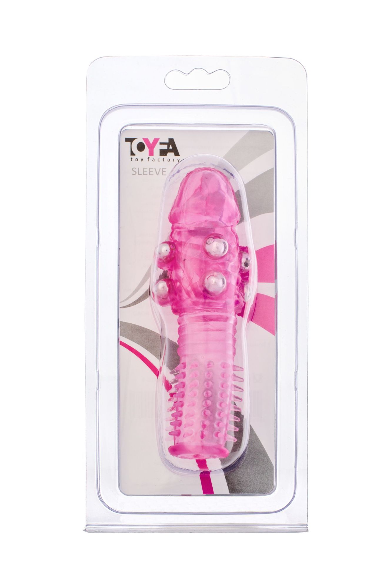 насадка с шариками  toyfa, tpe, розовый, 13,5 см в Сочи