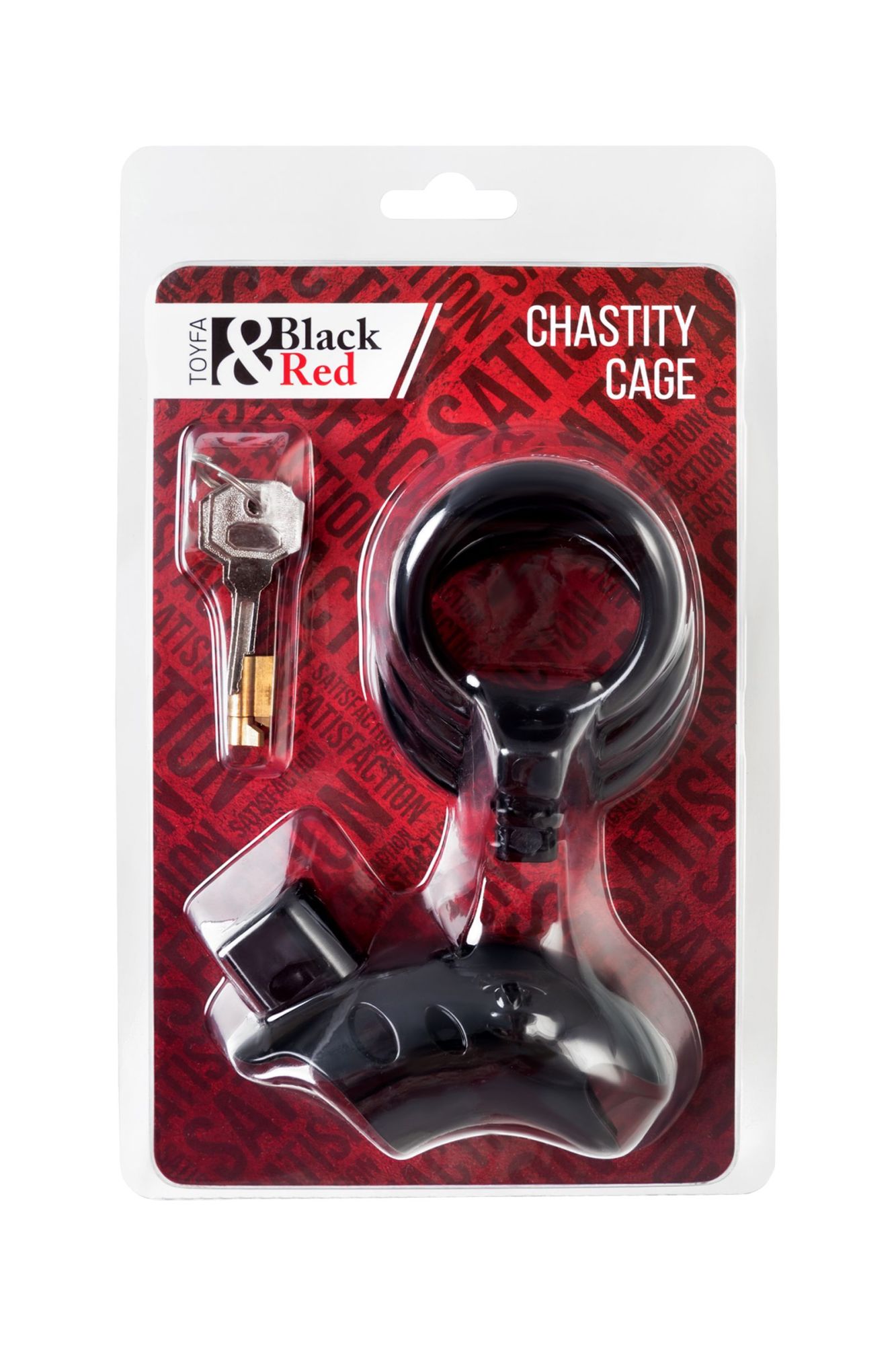 пояс верности мужской black&red by toyfa, abs пластик, черный, 10 см в Сочи