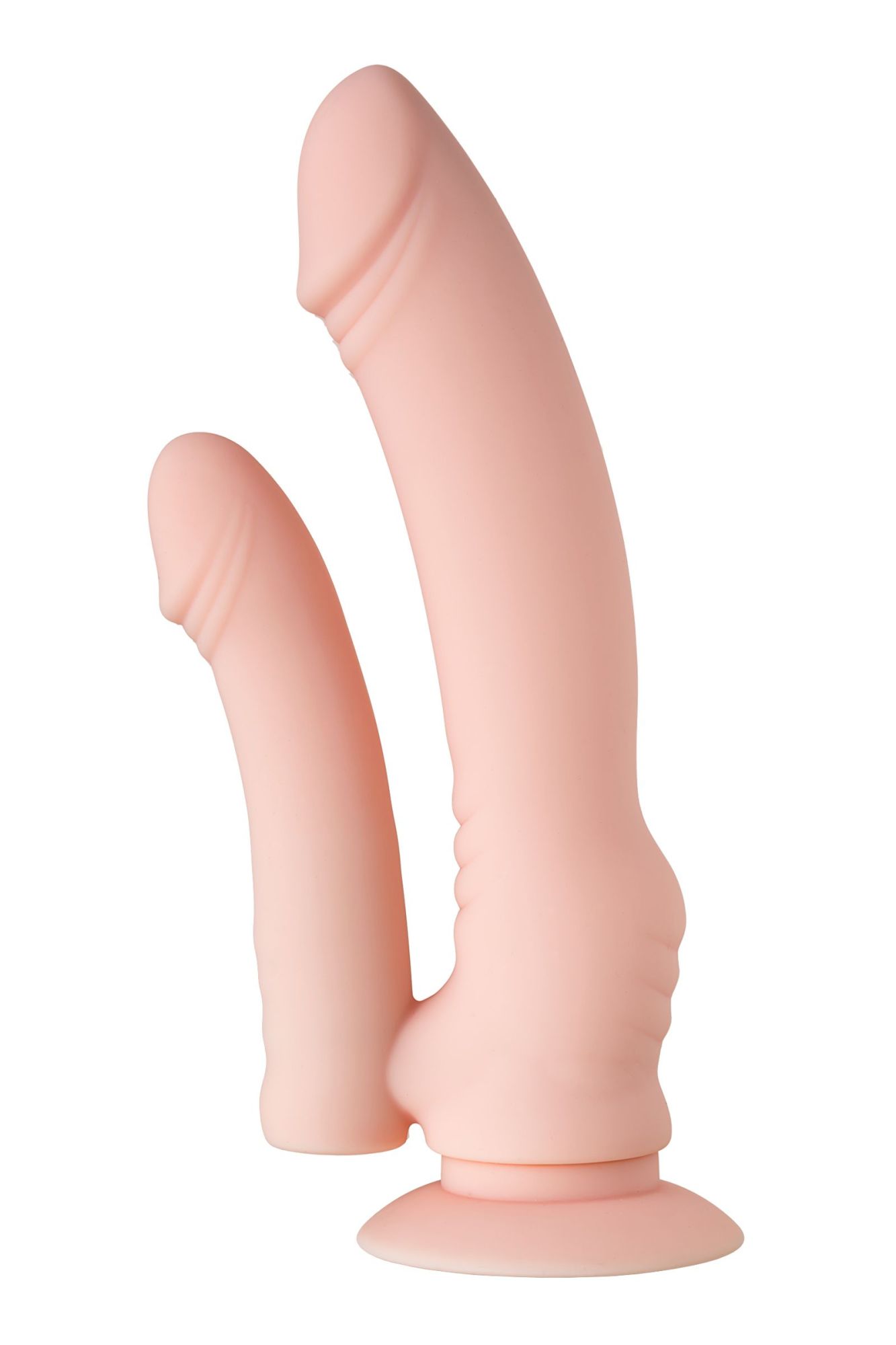 реалистичный фаллоимитатор a-toys by toyfa twint, силикон, телесный, 19,5 см в Сочи